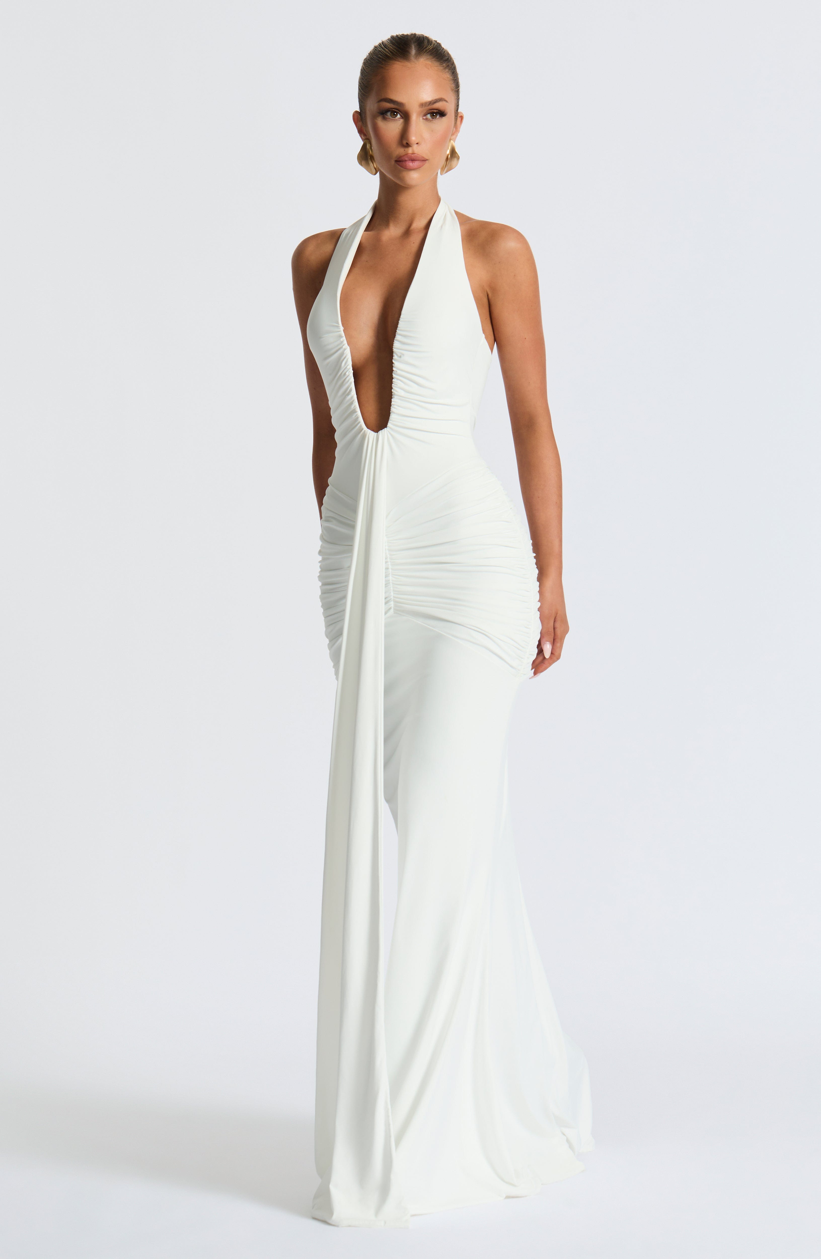 Alessia | Halter Maxi Dress Light Green