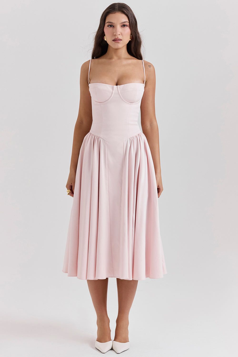 Lory | Elegant Midi Dress Pink