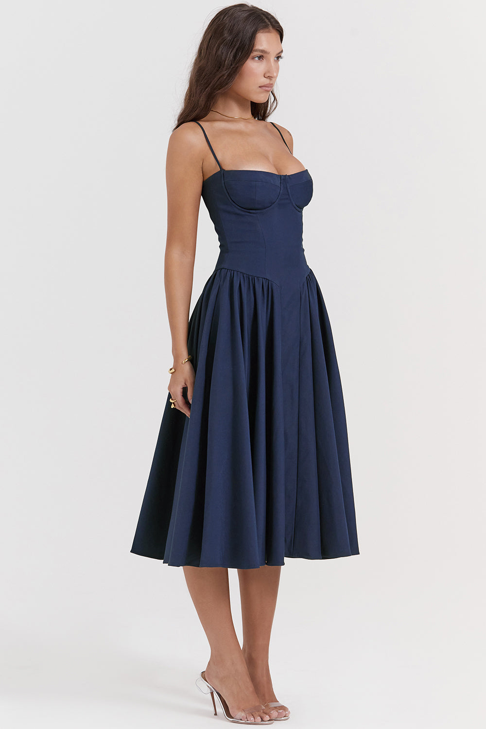 Lory | Elegant Midi Dress Navy