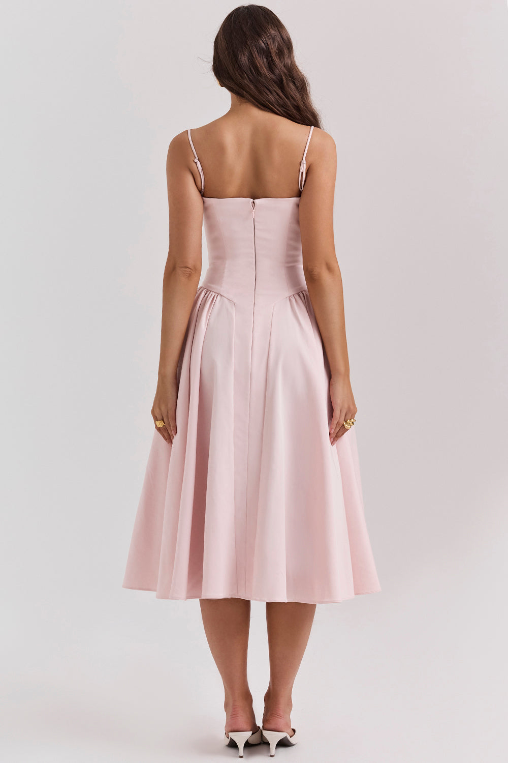 Valentina | Corset Midi Dres Pink