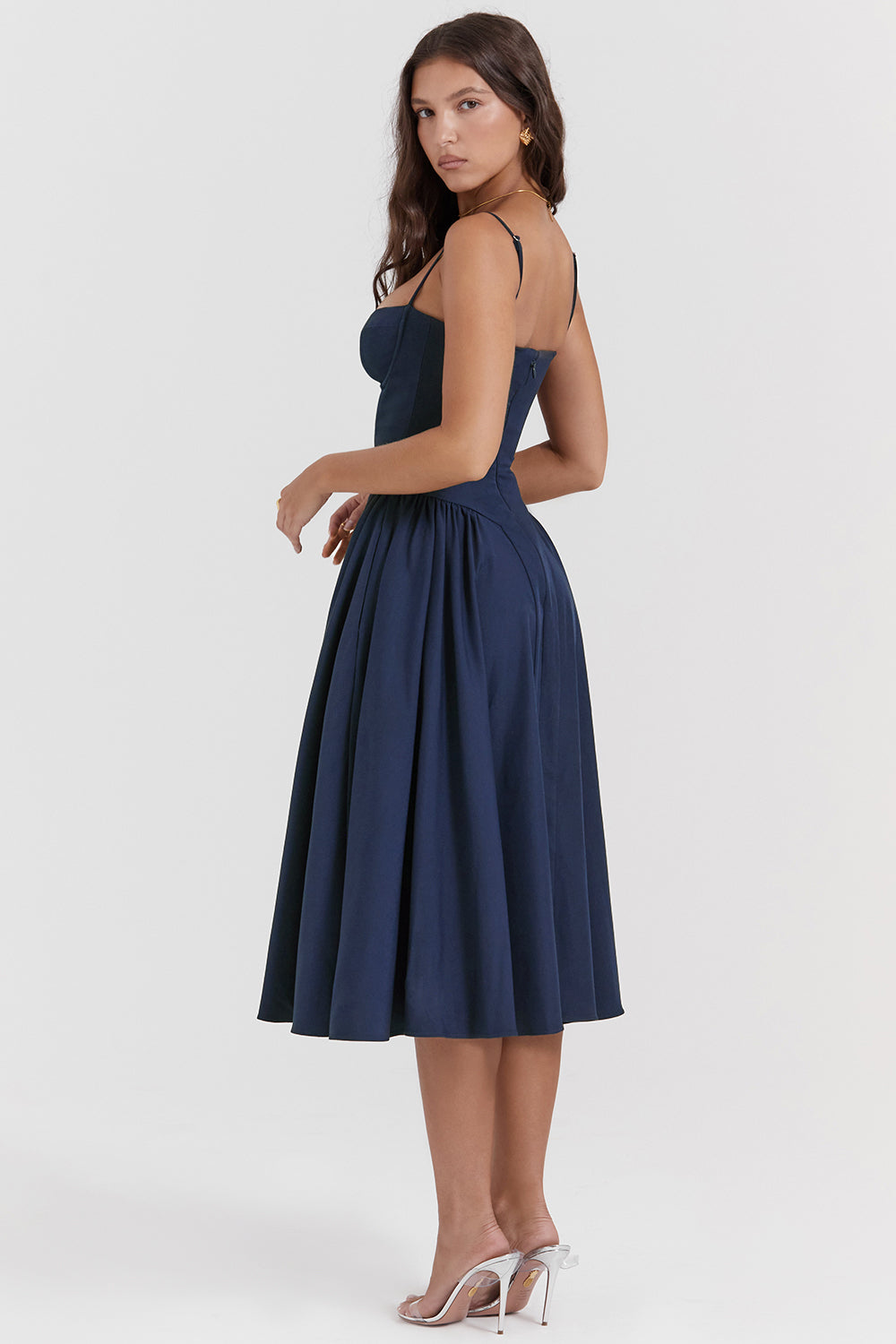 Lory | Elegant Midi Dress Navy