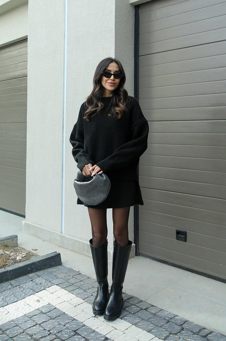 Anora | Cozy Two-Piece Set Black