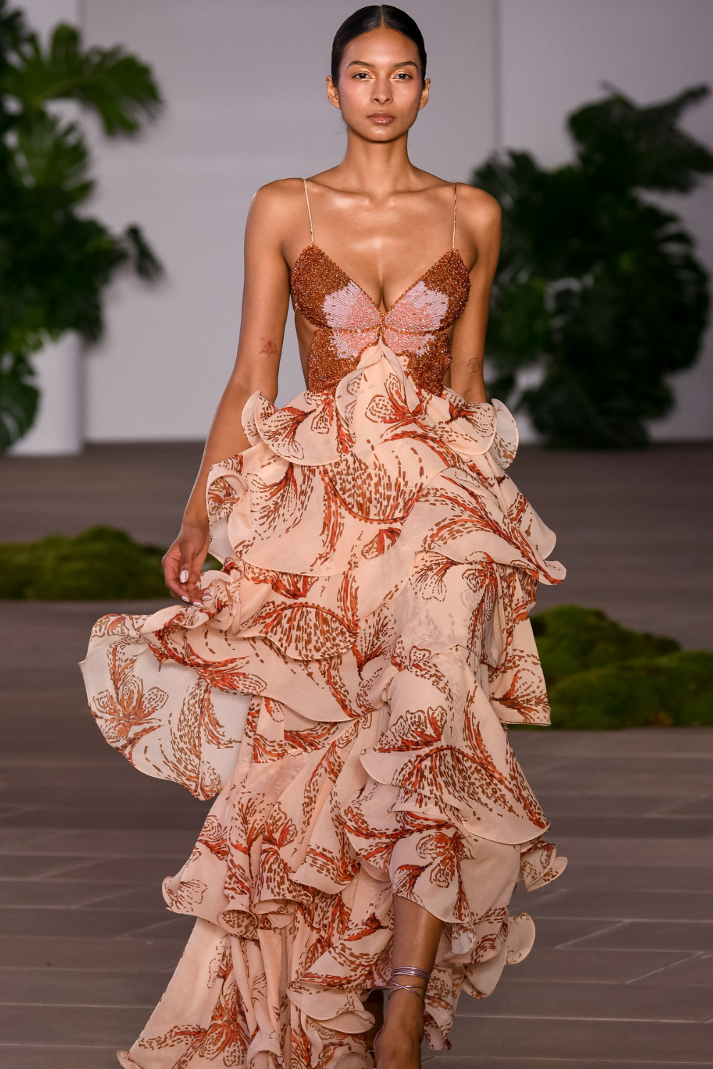 Morgan | Butterfly Maxi Dress Nude