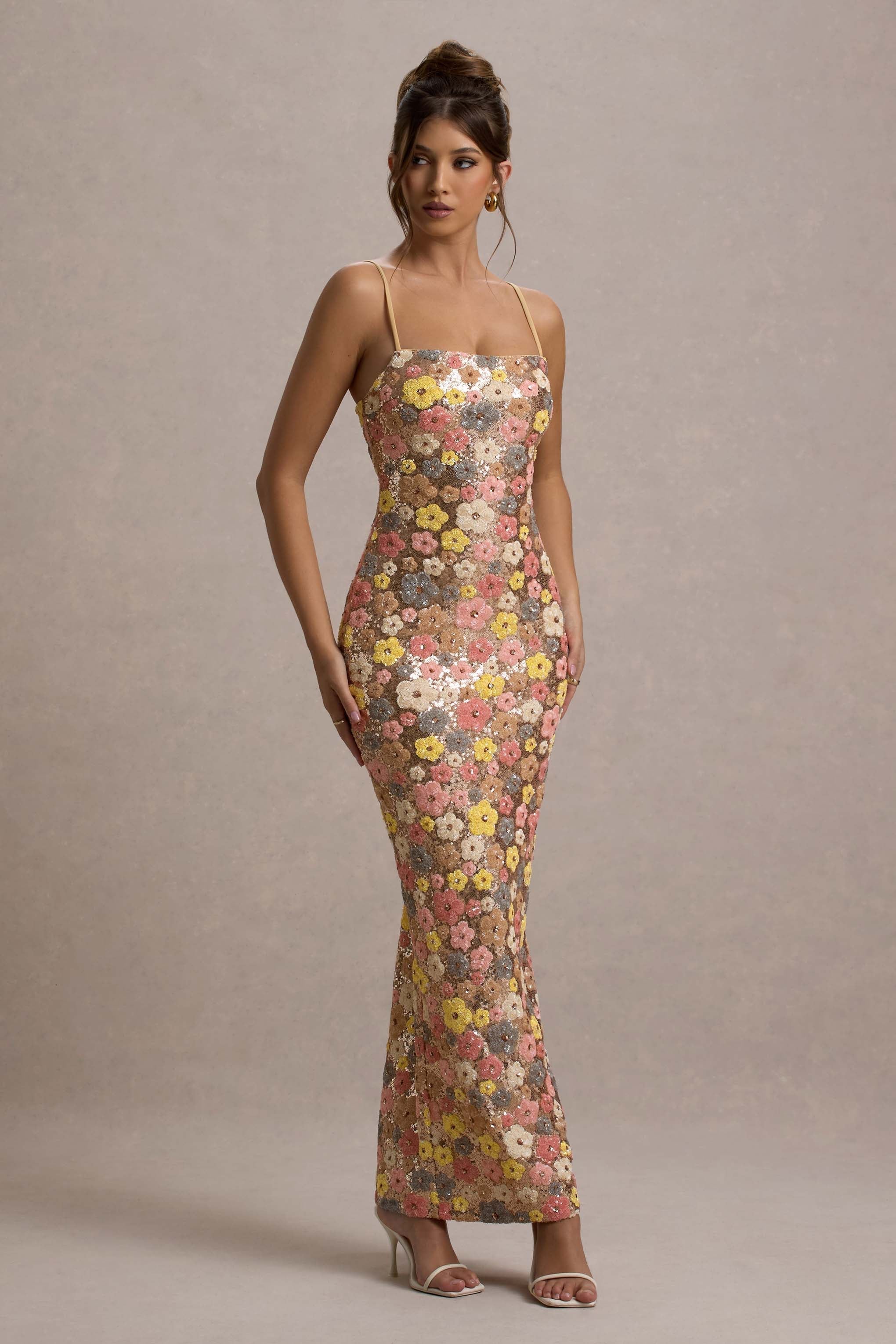 Victoria | Sequin Maxi Dress Multicolor