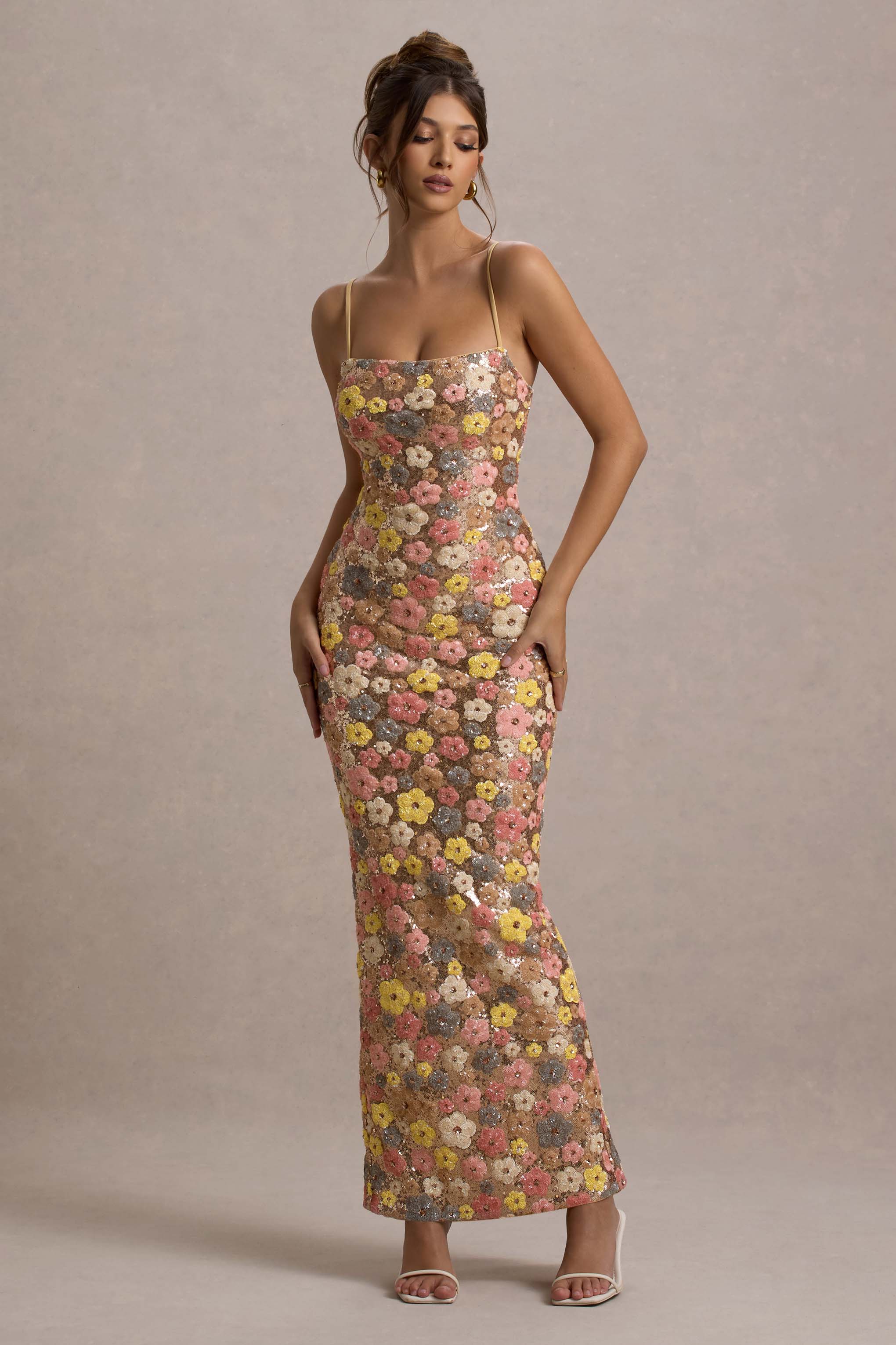 Victoria | Sequin Maxi Dress Multicolor