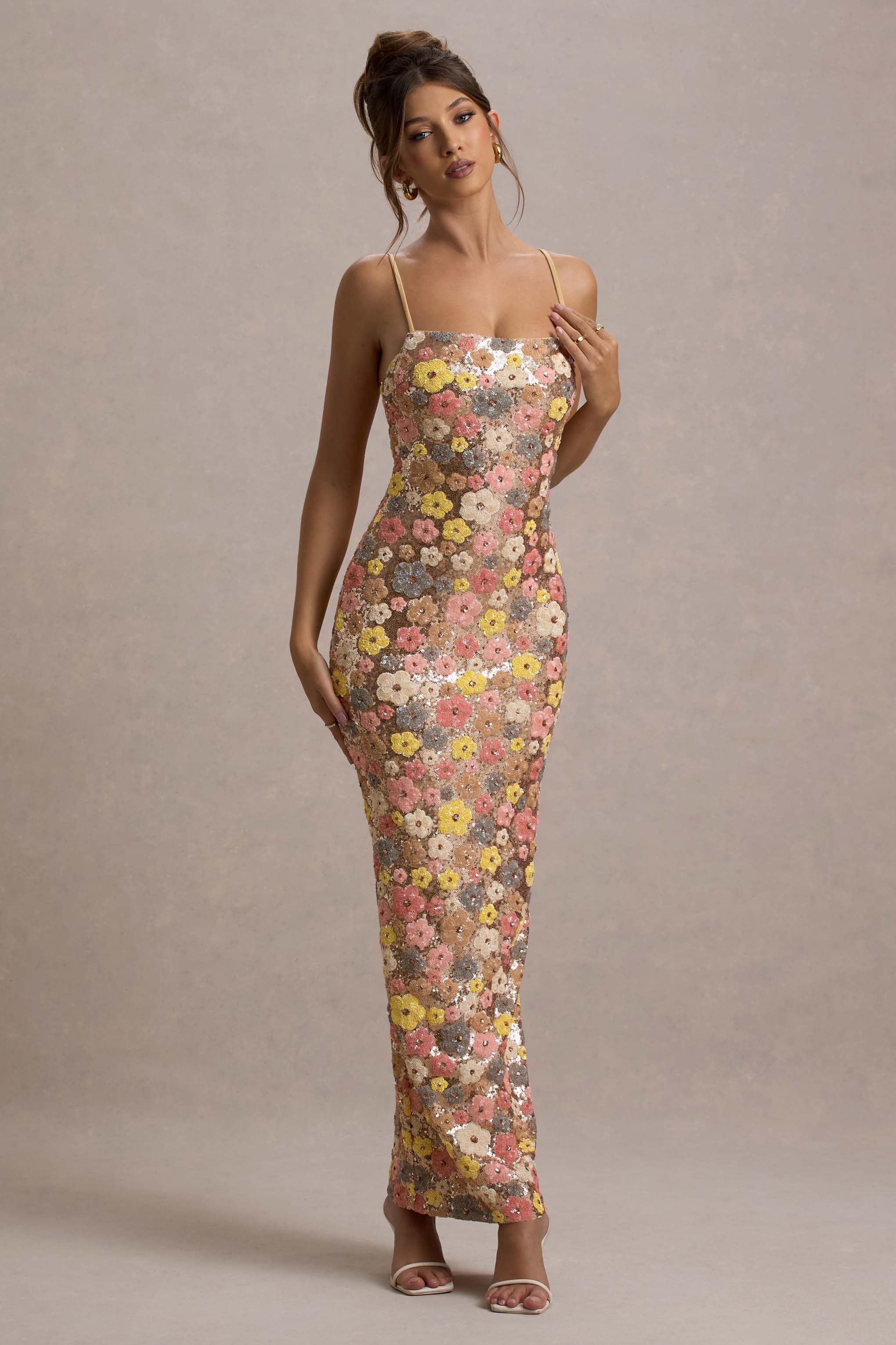 Victoria | Sequin Maxi Dress Multicolor