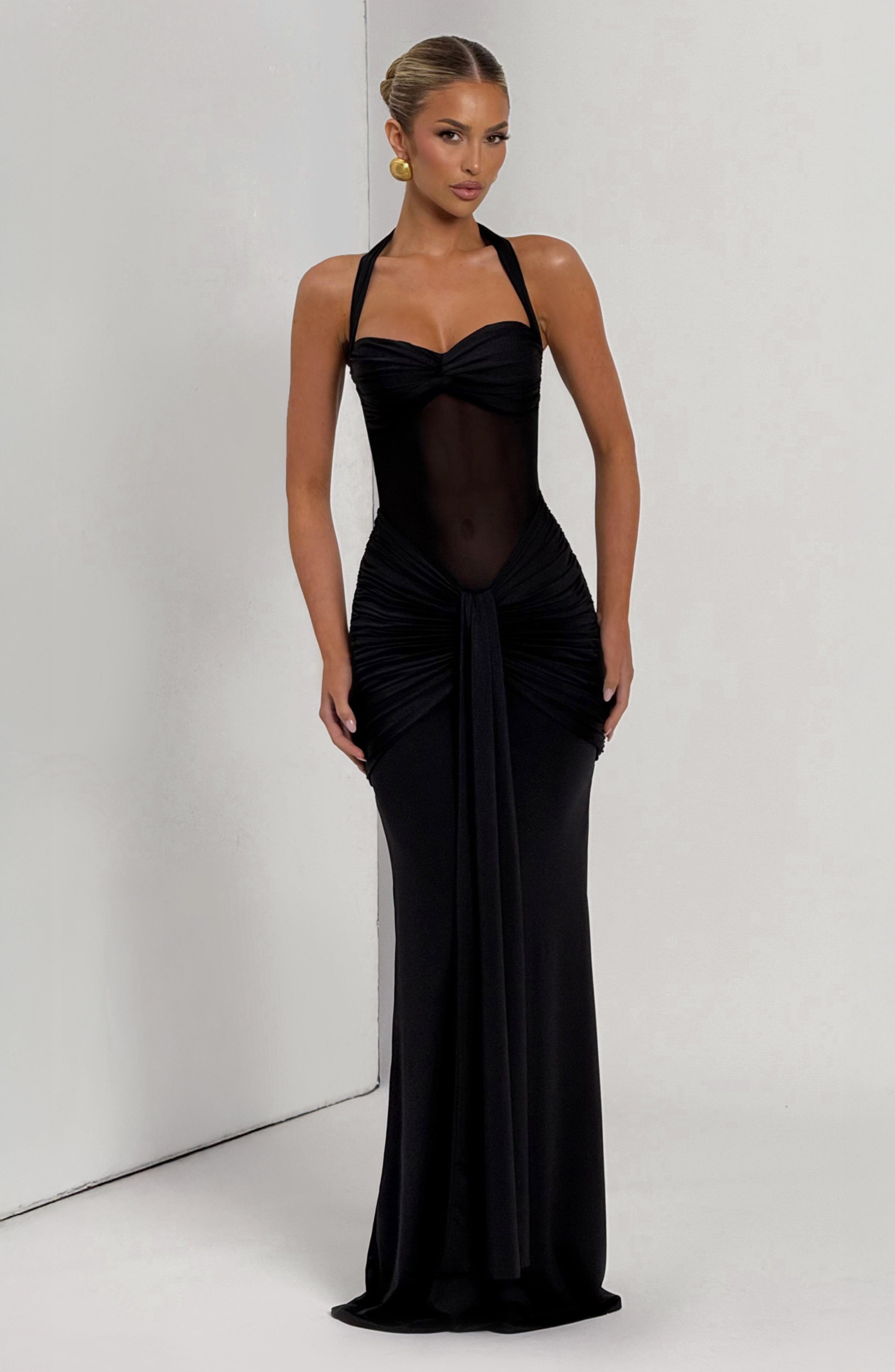 Aurea | Halter Maxi Dress Black