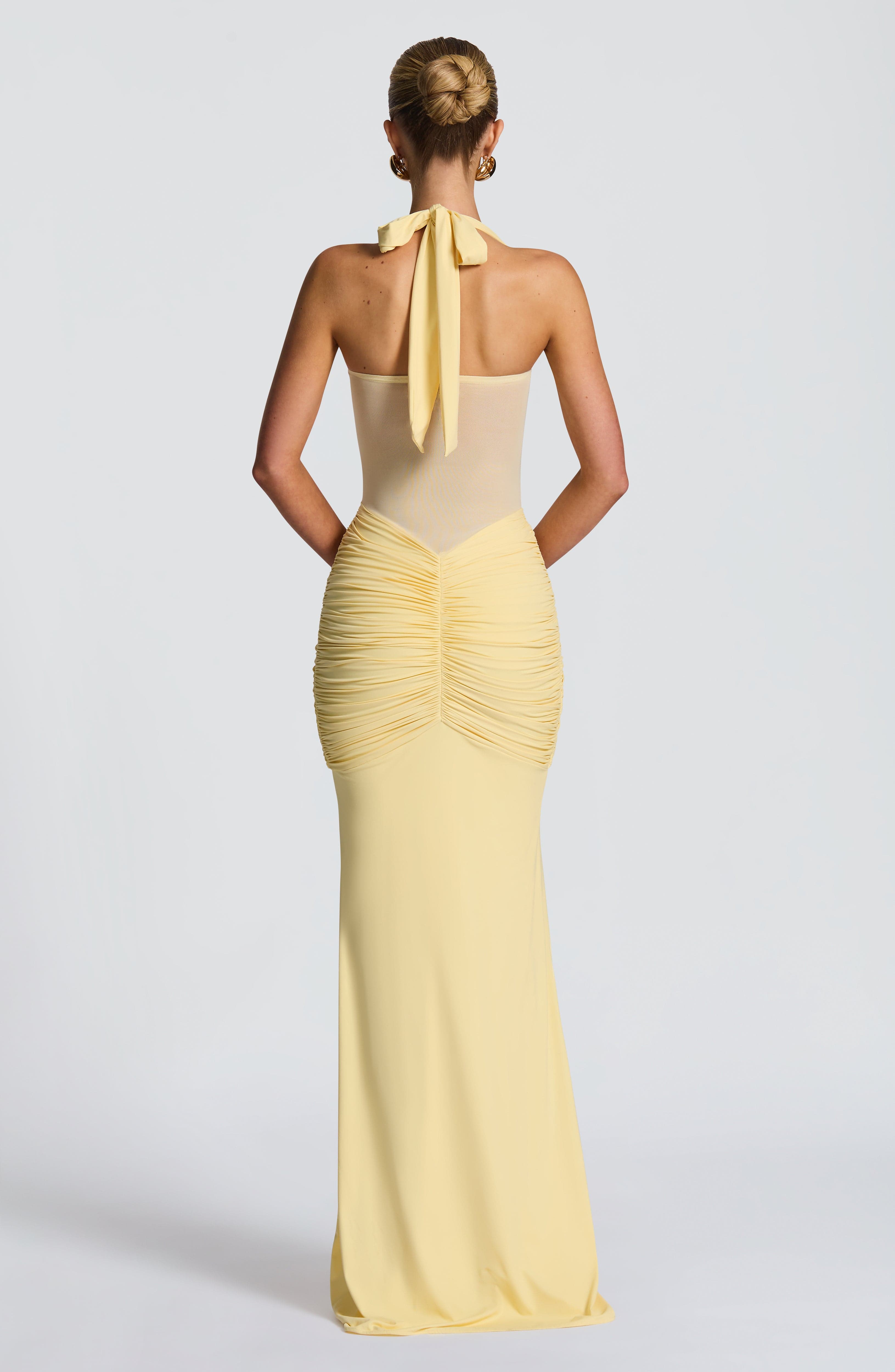 Aurea | Halter Maxi Dress Yellow